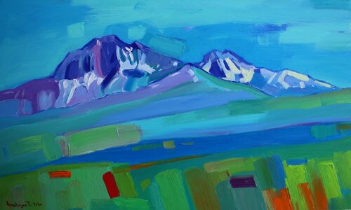 Mount Aragats di Tigran Avetyan, Pittura in vendita su Singulart
