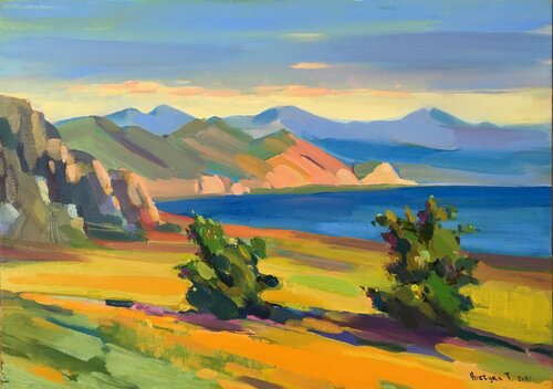 Lake Sevan van Tigran Avetyan, Schilderij te koop op Singulart