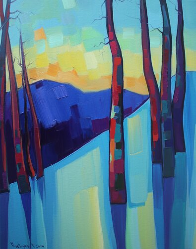 Evening trees van Tigran Avetyan, Schilderij te koop op Singulart