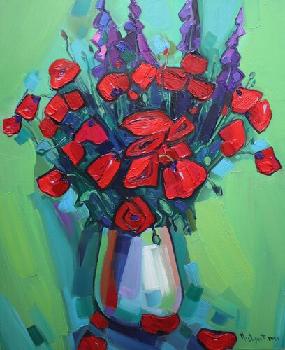 Poppies by Tigran Avetyan, Painting for Sale on Singulart