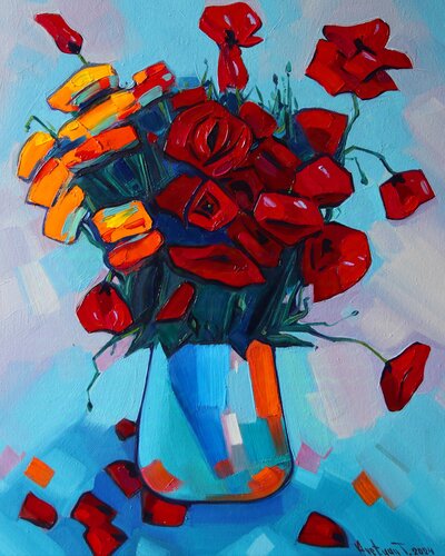 Poppies by Tigran Avetyan, Painting for Sale on Singulart