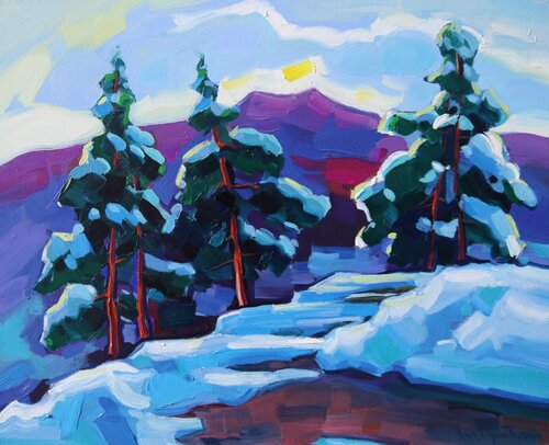 Winter landscape von Tigran Avetyan, Malerei kaufen auf Singulart