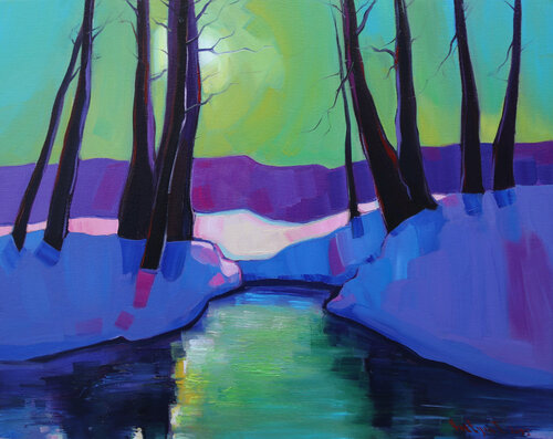 Winter evening von Tigran Avetyan, Malerei kaufen auf Singulart