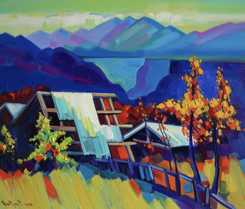 Autumn in village by Tigran Avetyan, Painting for Sale on Singulart