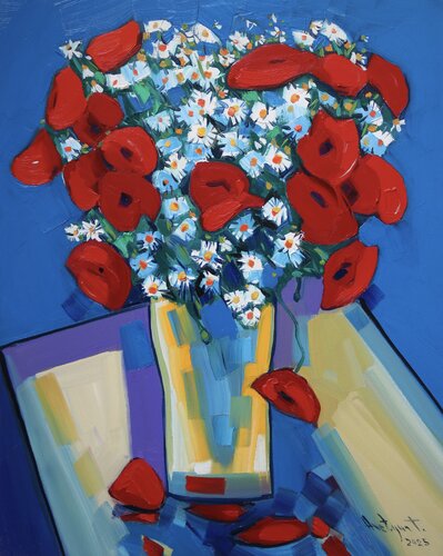 Field flowers van Tigran Avetyan, Schilderij te koop op Singulart