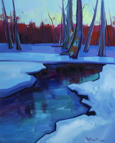 Winter day van Tigran Avetyan, Schilderij te koop op Singulart