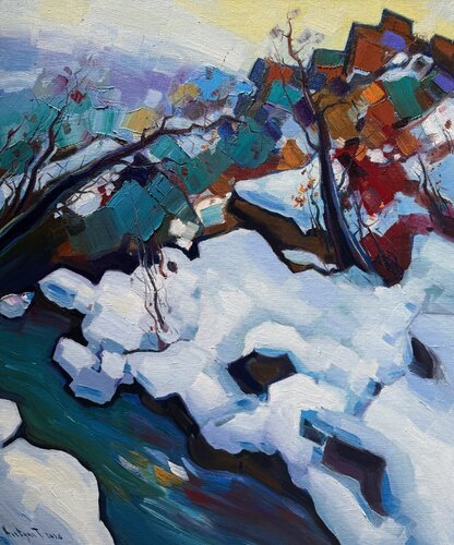 Winter day di Tigran Avetyan, Pittura in vendita su Singulart