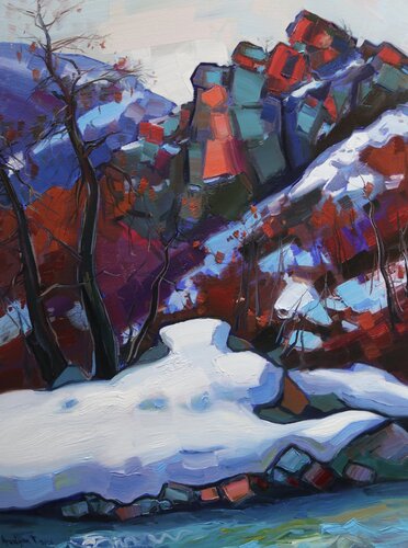 Winter landscape von Tigran Avetyan, Malerei kaufen auf Singulart