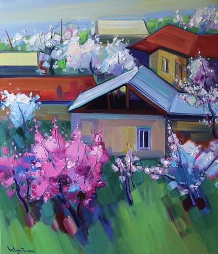 Spring in village by Tigran Avetyan, 絵画 for Sale on Singulart