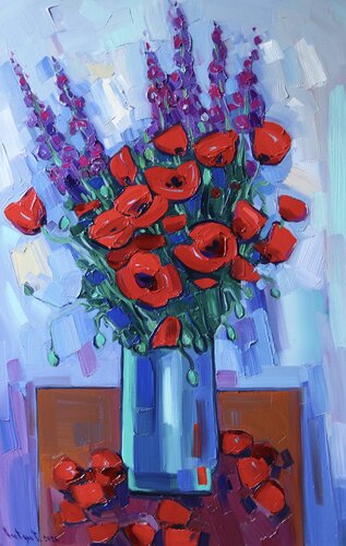 Poppies by Tigran Avetyan, Painting for Sale on Singulart