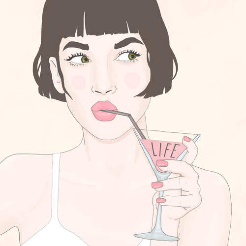 Drink life von Cris Valencia, Werk auf Papier kaufen auf Singulart