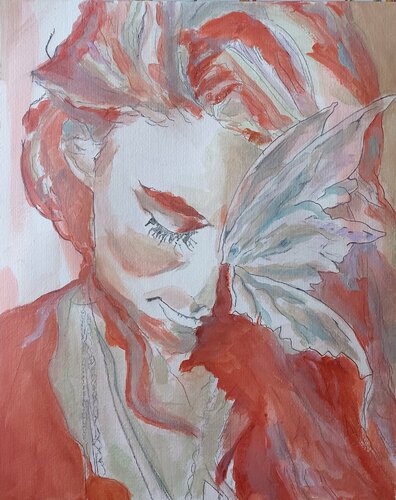 Butterfly van Carolina Polara, Werk op papier te koop op Singulart