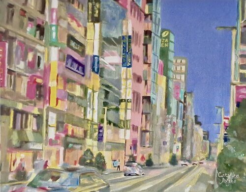 Ginza, Tokyio van Carolina Polara, Schilderij te koop op Singulart