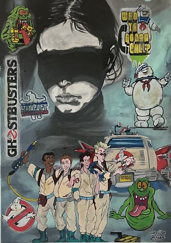 Poker Face (Calling Ghostbusters) van Carolina Polara, Schilderij te koop op Singulart