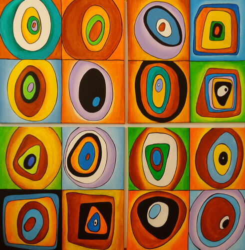 Mosaic of colors 1 by Peter Vamosi, Painting for Sale on Singulart