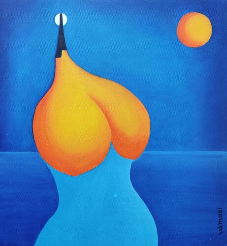 Woman - Eternal Lighthouse by Peter Vamosi, Painting for Sale on Singulart