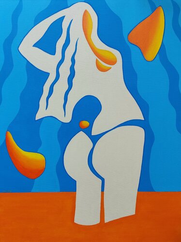 Woman combing her hair by Peter Vamosi, Painting for Sale on Singulart