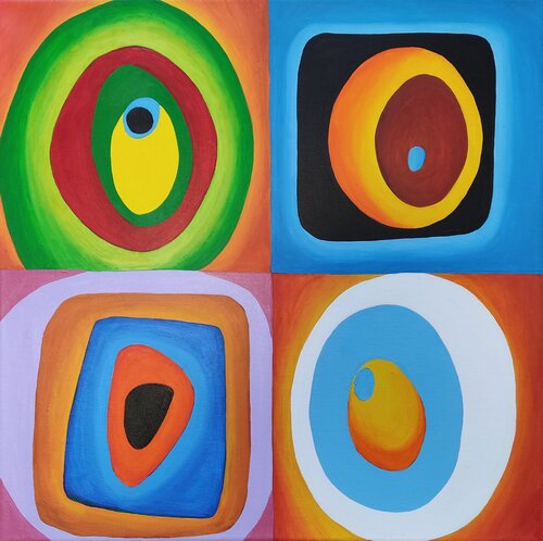 Harmony of colors and shapes 1. by Peter Vamosi, Painting for Sale on Singulart