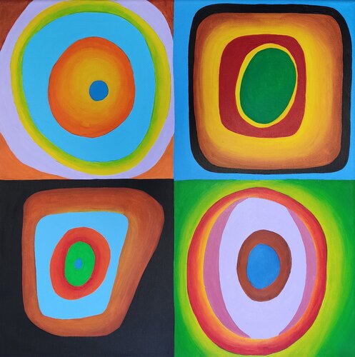 Harmony of colors and shapes 2. by Peter Vamosi, Painting for Sale on Singulart