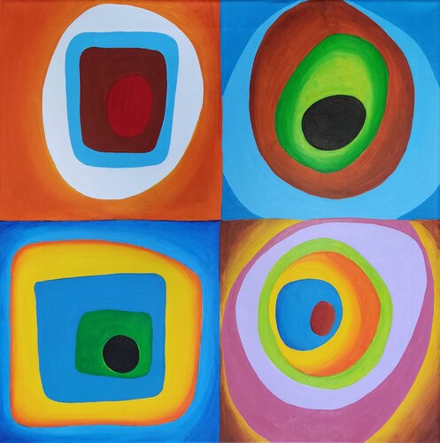 Harmony of colors and shapes 3. by Peter Vamosi, Painting for Sale on Singulart