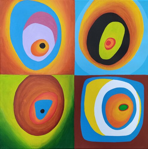 Harmony of colors and shapes 4. by Peter Vamosi, Painting for Sale on Singulart