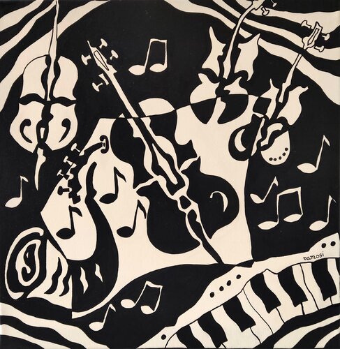 Crazy music 6. de Peter Vamosi, Pintura a la venta en Singulart