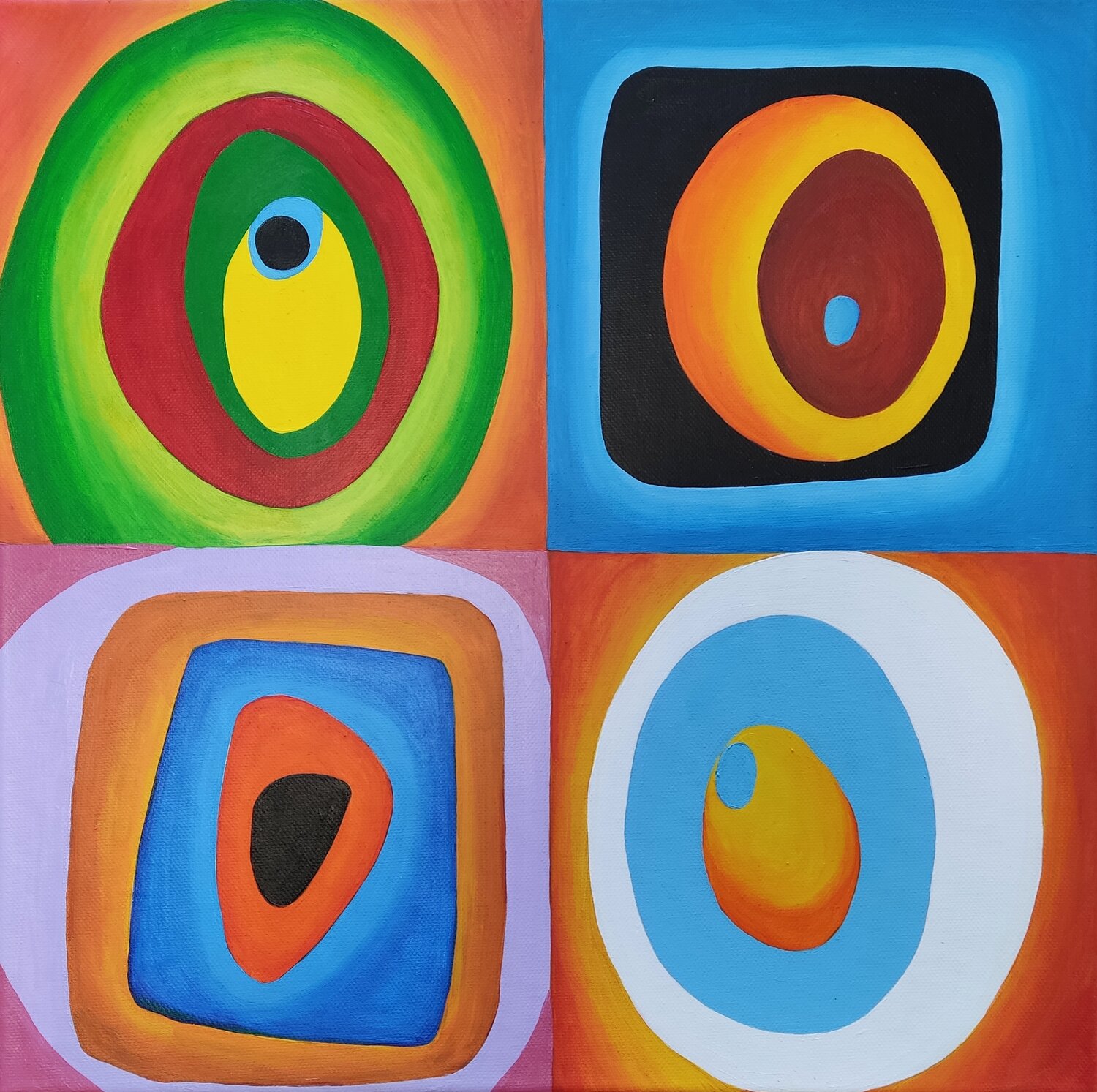 Harmony of colors and shapes 1. Peter Vamosi Originalgemälde zu verkaufen
