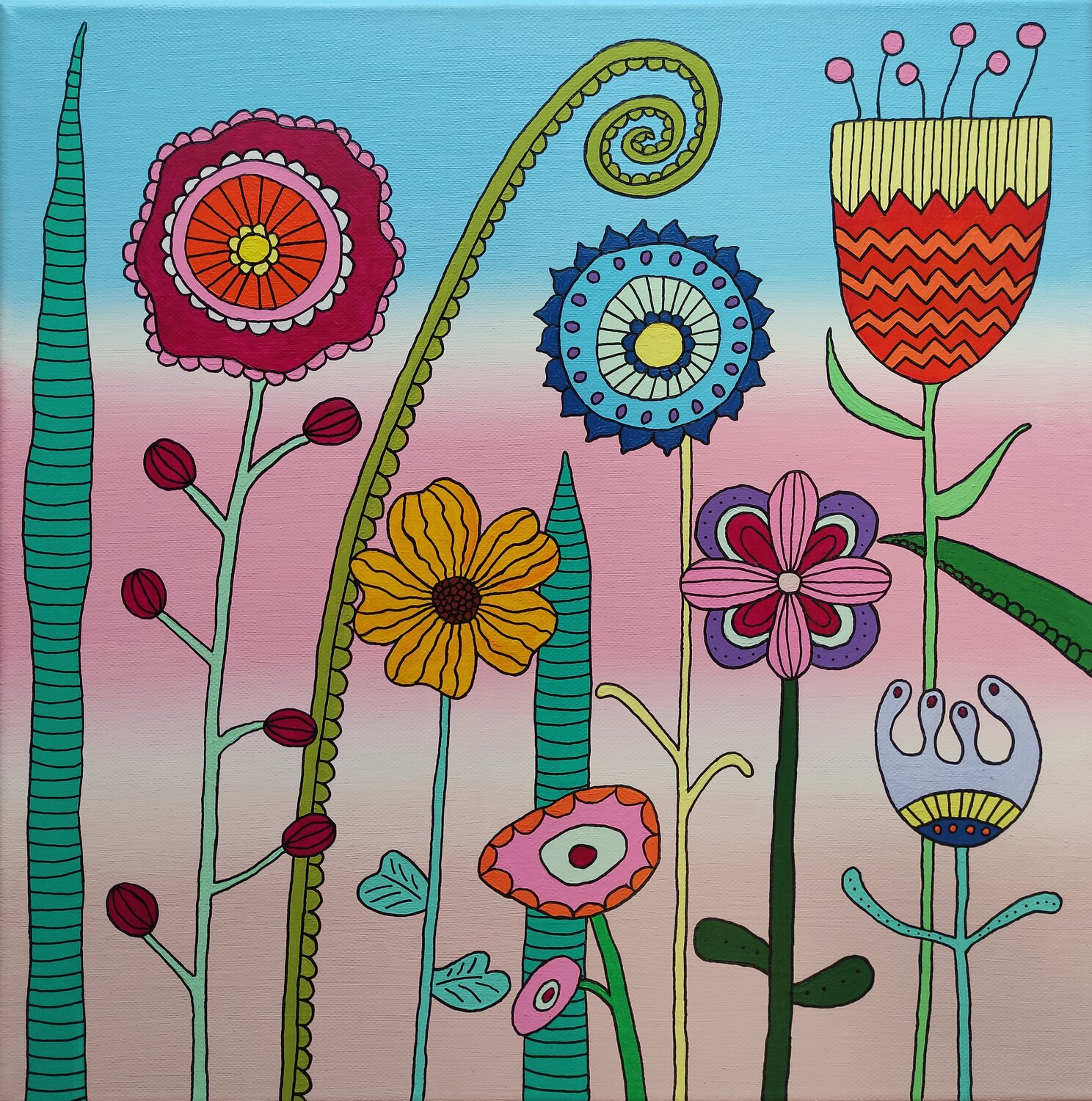 Flowery dream Peter Vamosi Peinture originale à vendre