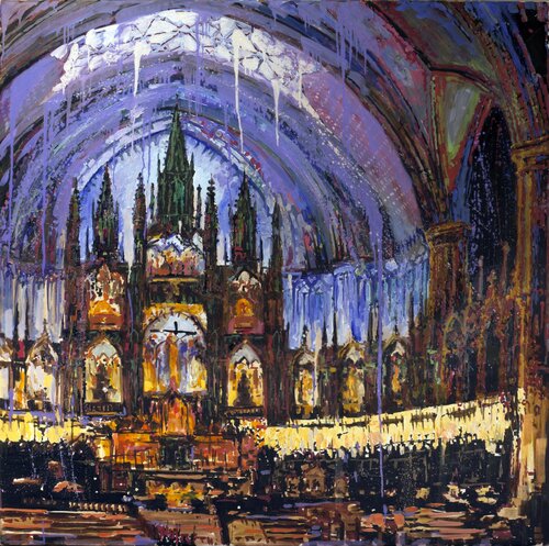 Christmas Notre-Dame di Alexander Klemens, Pittura in vendita su Singulart