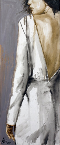 White dress par Alexander Klemens, Peinture en vente sur Singulart