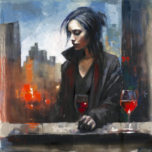 Autumn's Reflections van Alexander Klemens, Schilderij te koop op Singulart