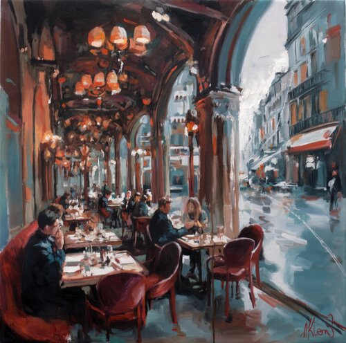 Parisian Café van Alexander Klemens, Schilderij te koop op Singulart