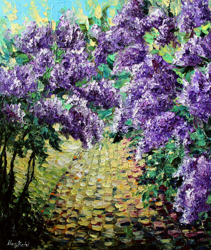 Lilac trees van Haykuhi Khachatryan, Schilderij te koop op Singulart