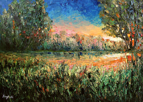 The Evening par Haykuhi Khachatryan, Peinture en vente sur Singulart