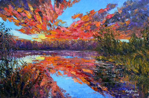 The evening par Haykuhi Khachatryan, Peinture en vente sur Singulart