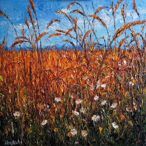 Wheat field van Haykuhi Khachatryan, Schilderij te koop op Singulart
