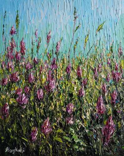 Field of wildflowers van Haykuhi Khachatryan, Schilderij te koop op Singulart