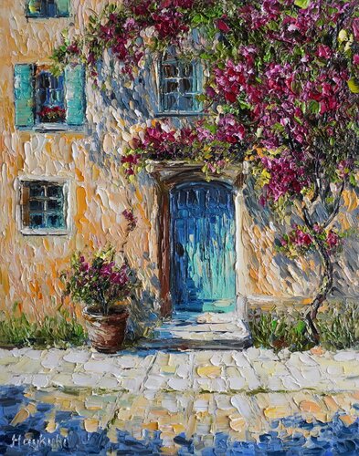 Floral old street par Haykuhi Khachatryan, Peinture en vente sur Singulart
