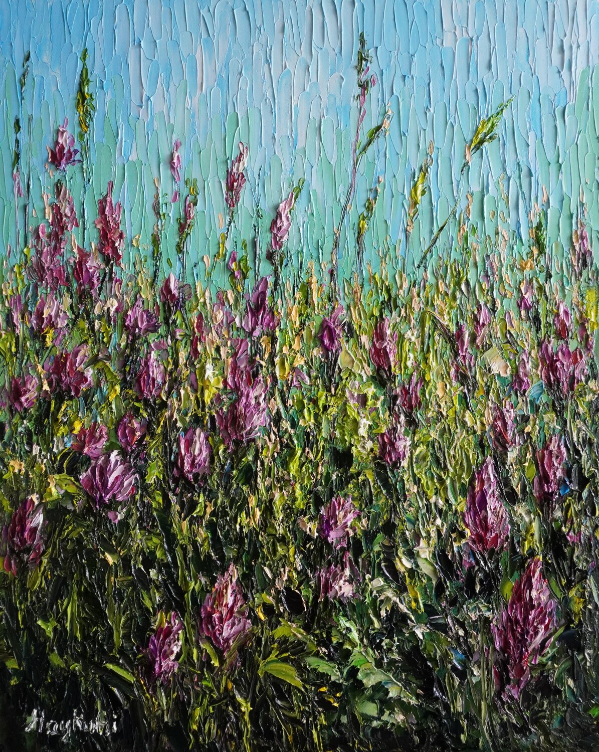 Field of wildflowers Haykuhi Khachatryan Originalgemälde zu verkaufen
