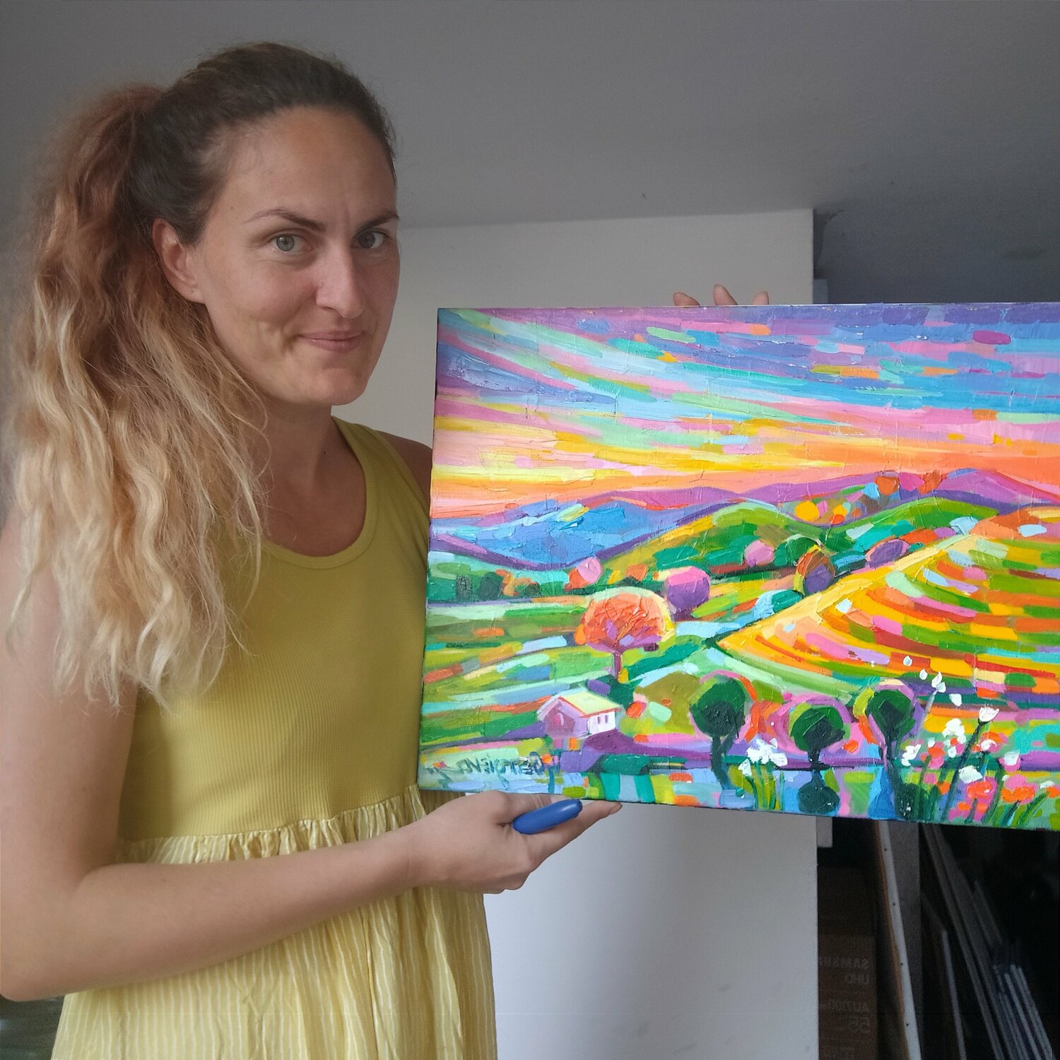 Tuscany in autumn by Vanya Georgieva (2021) : Painting Oil on Canvas ...
