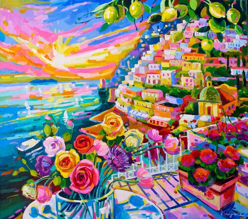 Lemons in Positano von Vanya Georgieva, Malerei kaufen auf Singulart