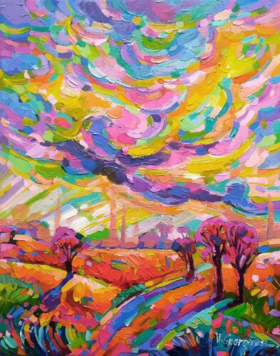 Happiness in the Air van Vanya Georgieva, Schilderij te koop op Singulart
