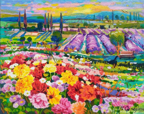 Colorful landscape von Vanya Georgieva, Malerei kaufen auf Singulart