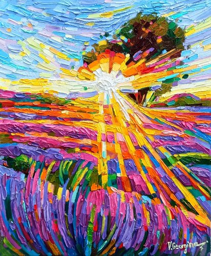 Lavender Sings 4 de Vanya Georgieva, Pintura a la venta en Singulart