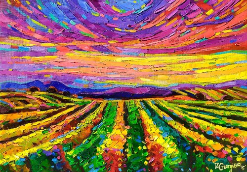 Golden vineyards von Vanya Georgieva, Malerei kaufen auf Singulart