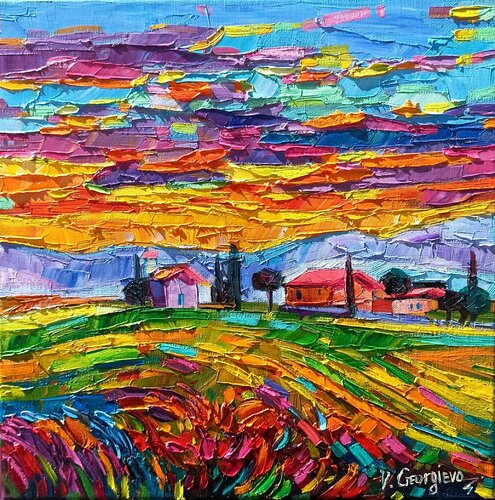 Golden season in Tuscany von Vanya Georgieva, Malerei kaufen auf Singulart