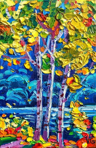 Little fall things van Vanya Georgieva, Schilderij te koop op Singulart