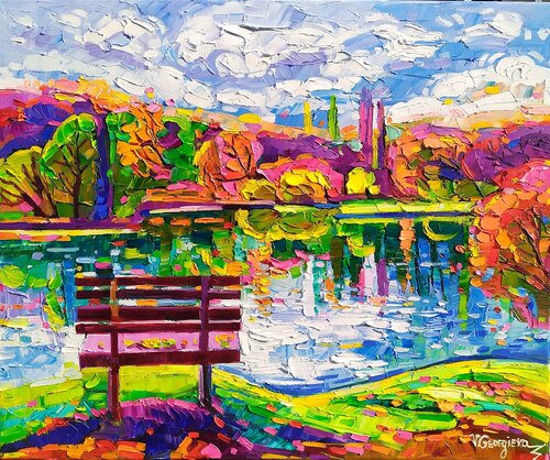 The fall and my lonely soul von Vanya Georgieva, Malerei kaufen auf Singulart