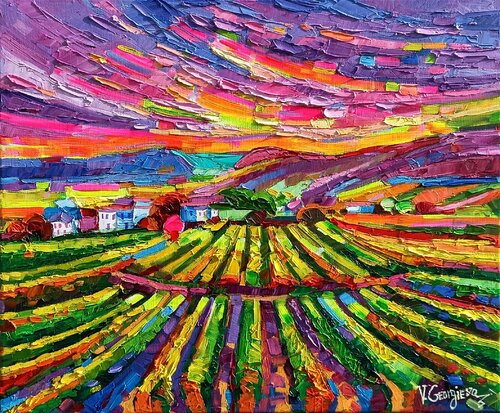Golden Soma vineyards von Vanya Georgieva, Malerei kaufen auf Singulart