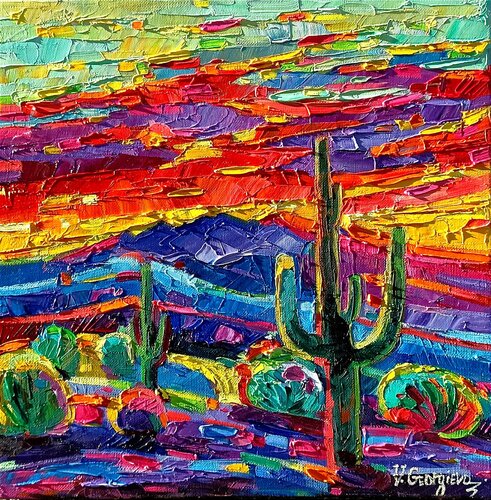 Arizona sunset 3 von Vanya Georgieva, Malerei kaufen auf Singulart